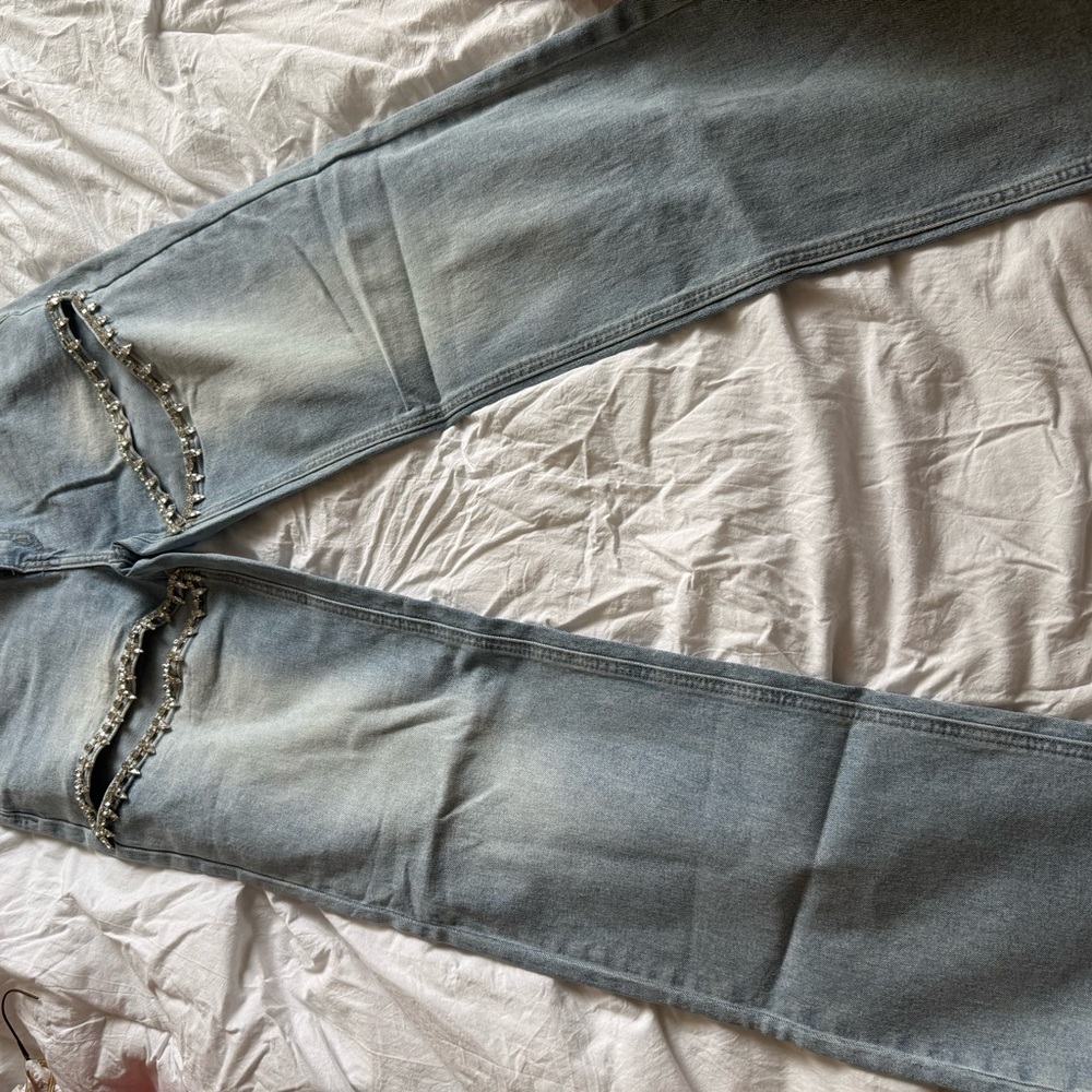 Fashion Nova Light Blue Flare Jeans